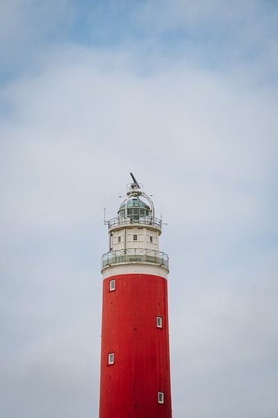 Der rote Leuchtturm Eierland von Texel | Niederländische Landschaften im Wattenmeer von Evelien Lodewijks