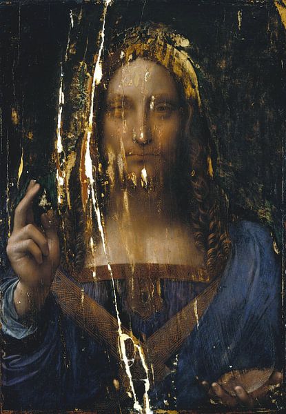 Salvator Mundi (nach der Reinigung), Leonardo da Vinci von Meisterhafte Meister