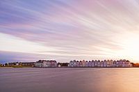 Colourful waterfront homes