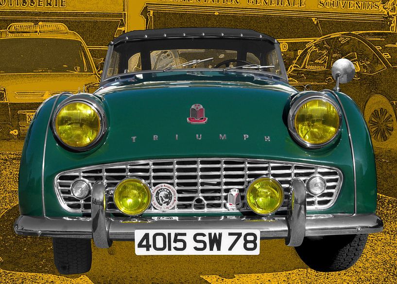 Triumph TR3 in racing green von aRi F. Huber