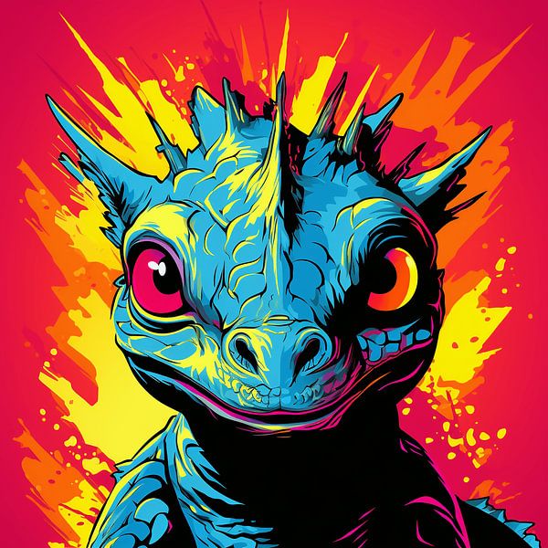 Bébé dragon Pop Art par Karina Brouwer