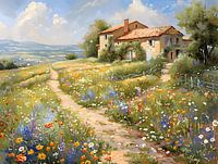 Champs de fleurs à la campagne