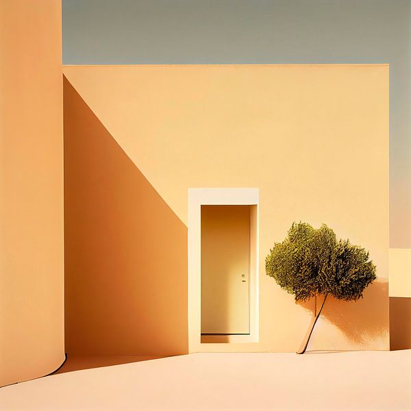 Maison stylisée au soleil par Maarten Knops