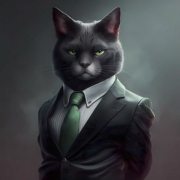 Chat en costume par Mysterious Spectrum