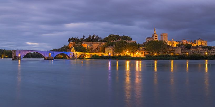Panorama and sunset In Avignon, France by Henk Meijer Photography