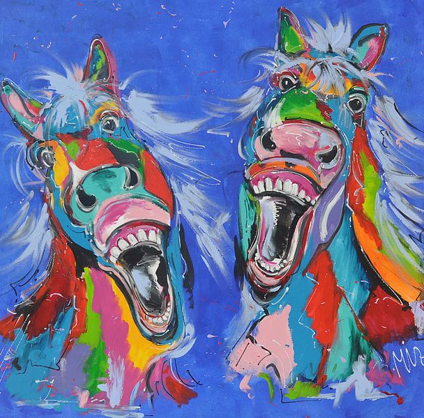 Les chevaux qui rient Lol par Kunstenares Mir M. Kolkman van der Klip