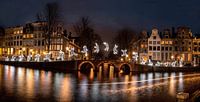 Canal du festival des lumières d'Amsterdam