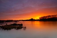 Lever de soleil par un froid matin d'automne