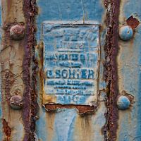 old fence with plate