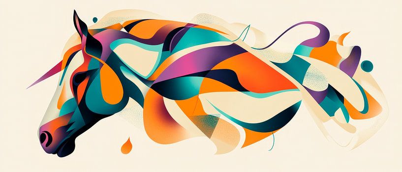 Imaginative colours - Unicorn dream Pulsating brushstrokes by Poster Art Shop