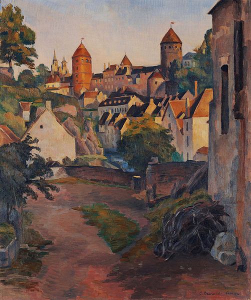 Émile Bernard, Ansicht der Burg von Semur von Atelier Liesjes