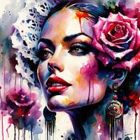 Watercolor Flamenco Dancer #6