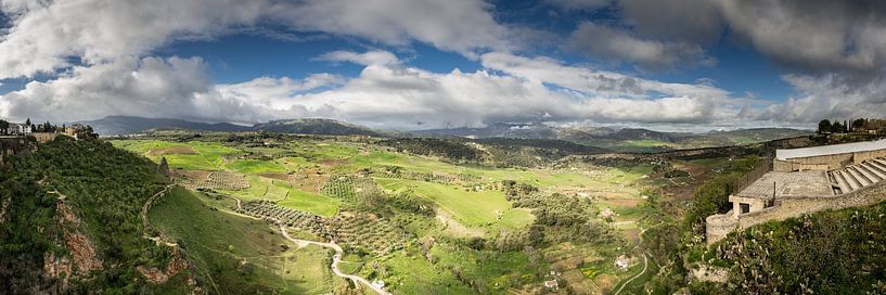 Panorama (3:1) landscape east of Ronda by René Weijers