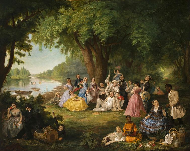 The Artist and Her Family at a Fourth of July Picnic, Lilly Martin Spencer by Masterful Masters