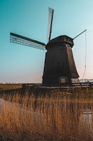 Coucher de soleil d'un moulin