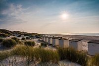 Strandhäuser am Strand von Renesse