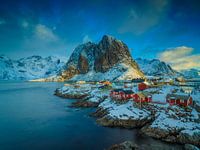 Morgenglut über Hamnøy