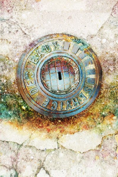 Französischer Brunnenkopf Service des Eaux von Leanne Buskermolen