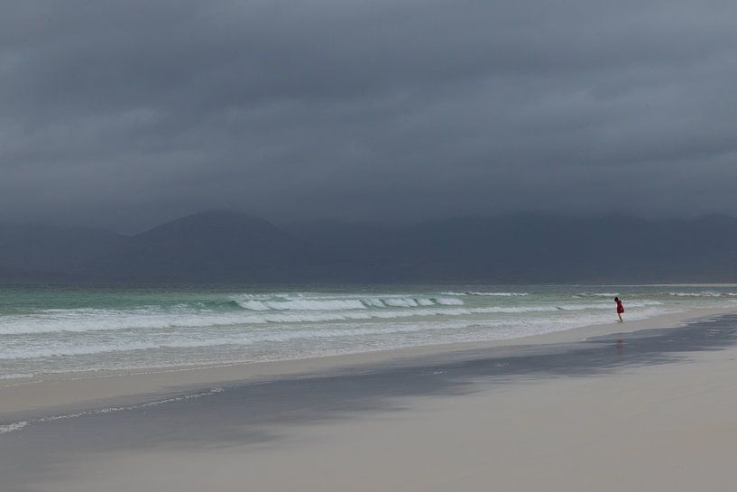 Little girl on the beach by Nathalie Stroobant