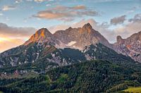 Mountains during loft sunset in the Alps