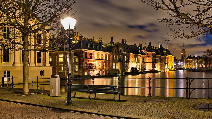 Étang de la cour au coucher du soleil par Harry Hadders Design