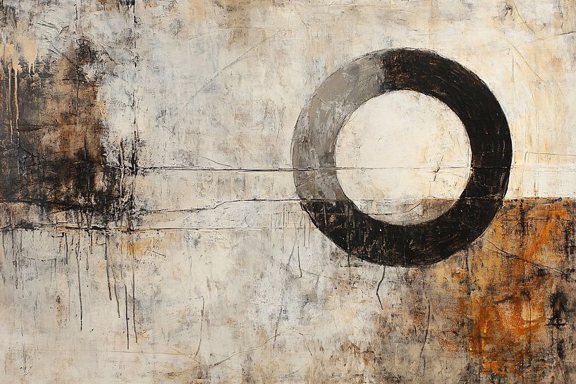 Abstraktes Kunstwerk mit kreisförmiger Form von Art & Soul Creations