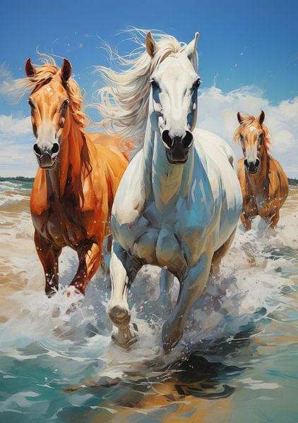 Horse poster art print wall art mural by Niklas Maximilian