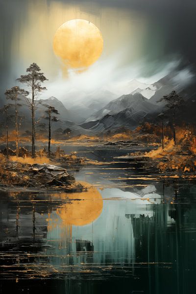 Paysage abstrait, style japonais par Jacky