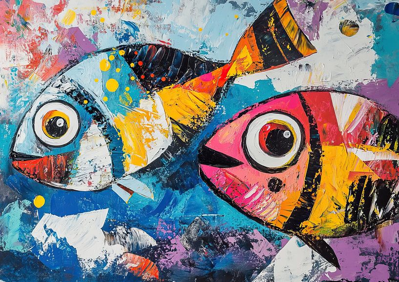 Fish painting | Fish colours by ARTEO Paintings