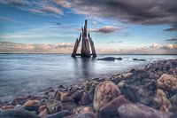 Het prachtige uitzicht van het grevelingen meer.