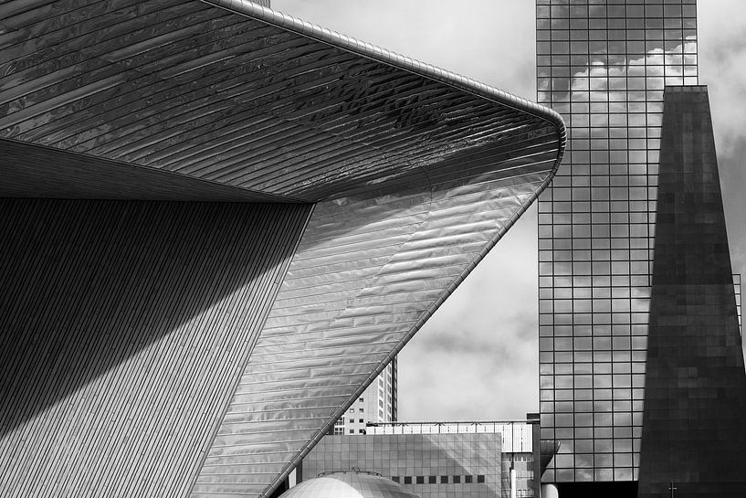 Rotterdam Hauptbahnhof B&amp;W von Karin van Bylevelt