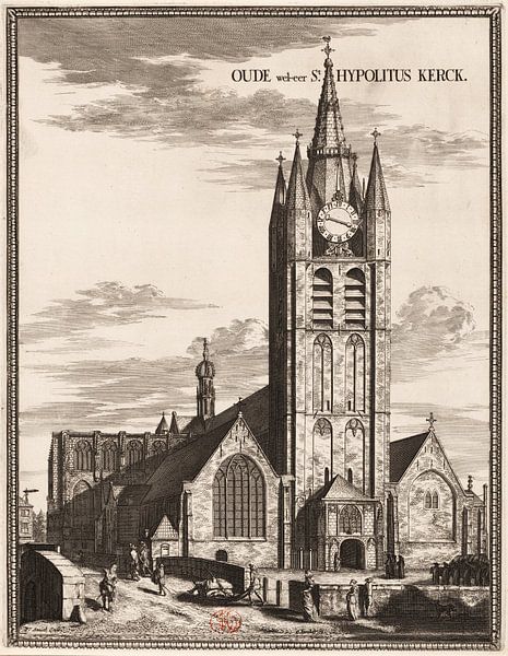 Coenraet Decker, Old church (St. Hypolituskerk) in Delft by Atelier Liesjes