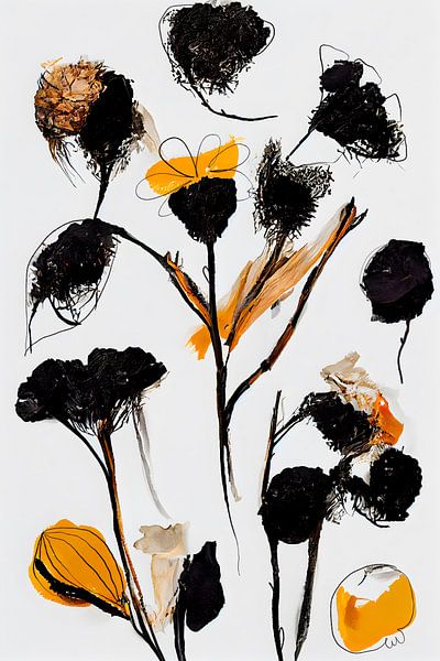 Black Dry Flowers von Treechild