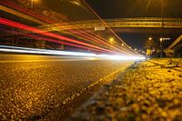 Photo à long terme d'une rue de la ville, Gütersloh
