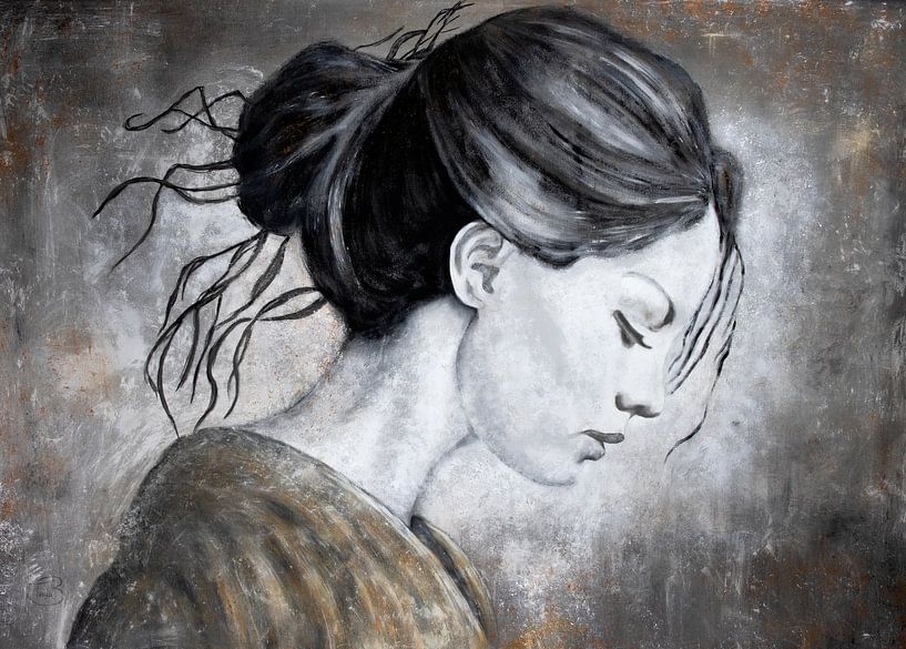 Femme &quot;En moi&quot; par Schilderij op Maat XL