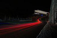 Light trails up Eau Rouge