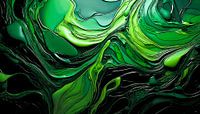 Peinture verte liquide