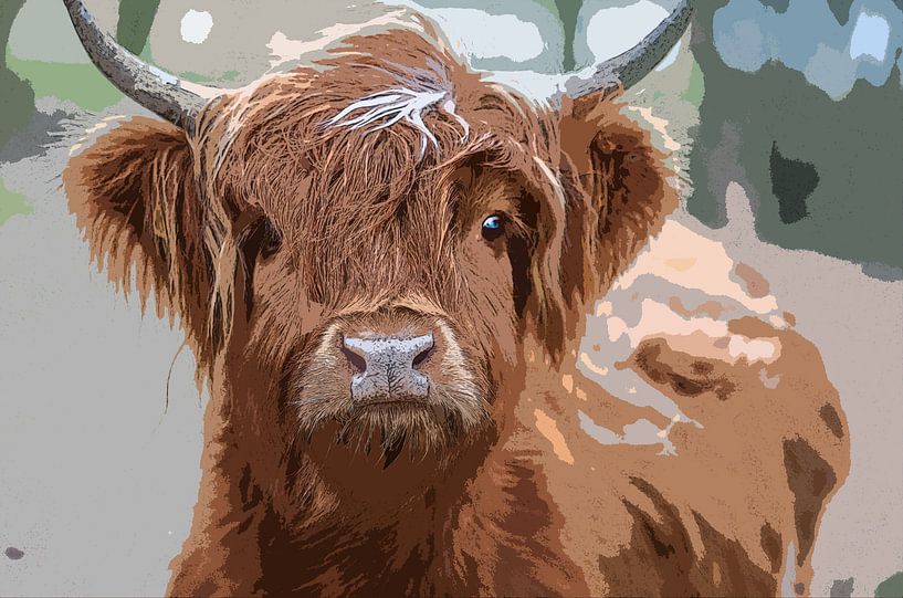 Schottischer Highlander Cartoon von Ton Tolboom