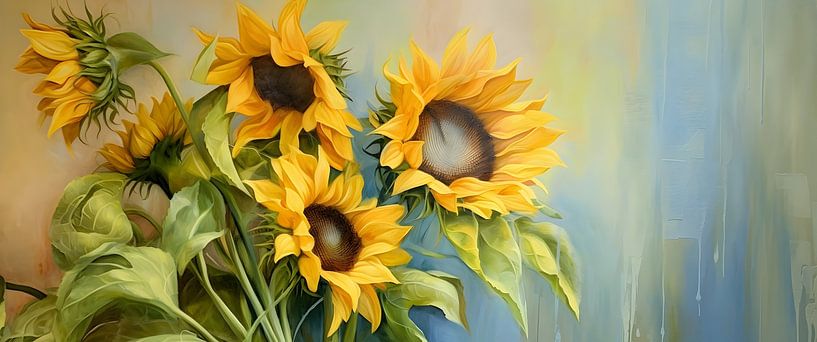 Sonnenblumenpanorama von Heike Hultsch