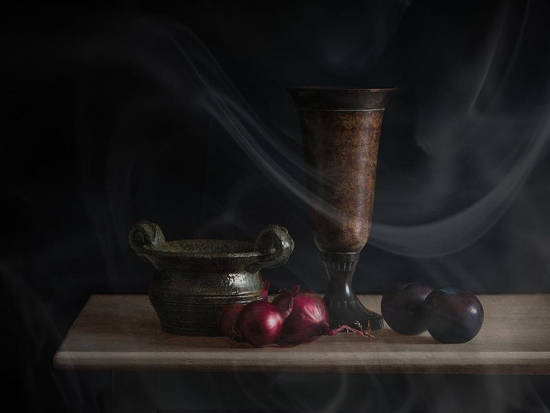 Still life kitchen with smoke by Danny den Breejen
