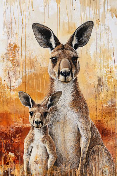 Kängurumutter mit Jungen von Imperial Art House