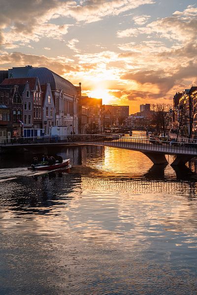 Leyde - Heure d'or sur le pont Catharina (0020) par Reezyard