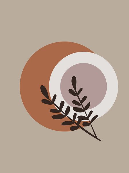 Cirkels en takje in Flexa 2024 van Finch-Art