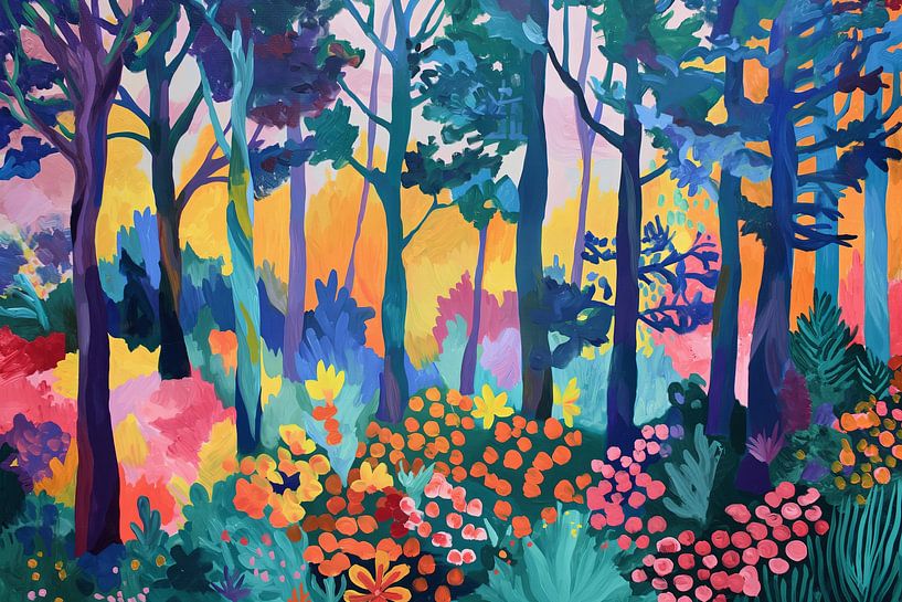 Magie de la forêt au coucher du soleil par Whale & Sons