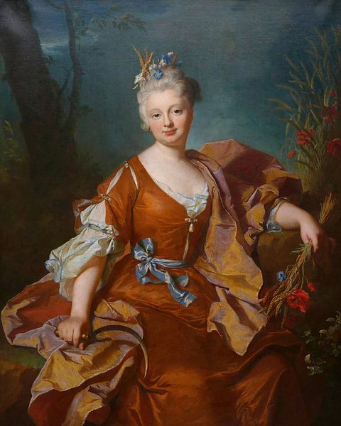 Mrs Marguerite Henriette de La Briffe, Hyacinthe Rigaud by Masterful Masters