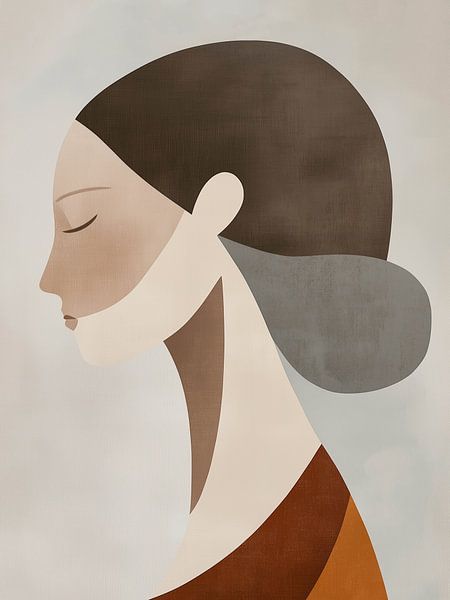Minimalistisches, feminines Profil in warmen Erdtönen von Color Square
