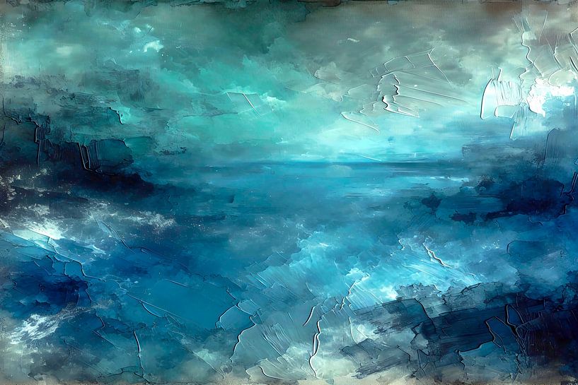 Côte néerlandaise en soirée par Mad Dog Art