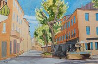 Springbrunnen von Flayosc Provence.