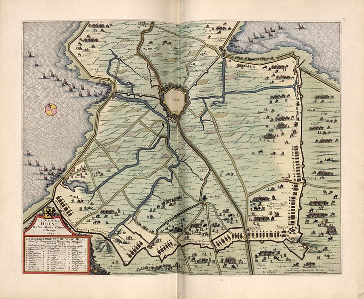 Stechpalme, Stadtplan Joan Blaeu 1652 von Atelier Liesjes