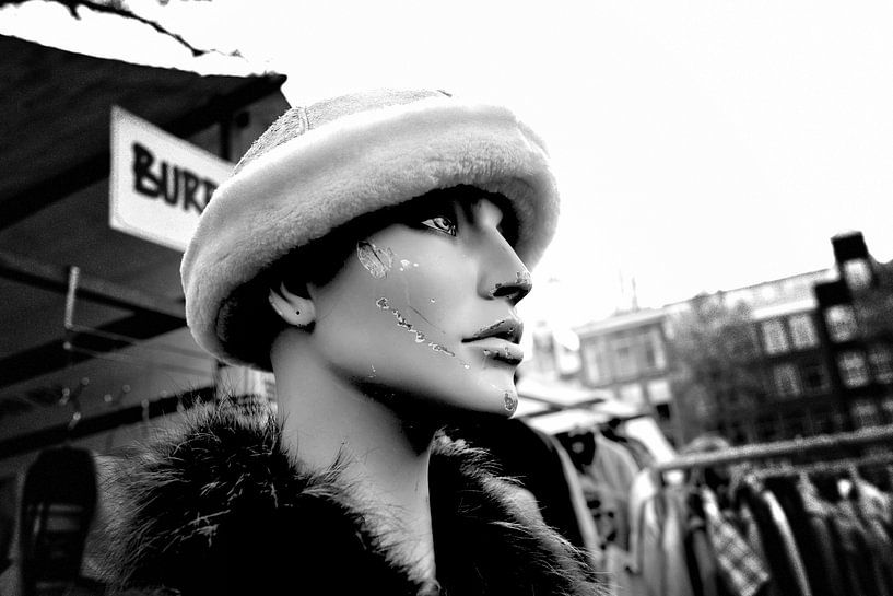 Flohmarkt Amsterdam (schwarz und weiß) von Rob Blok